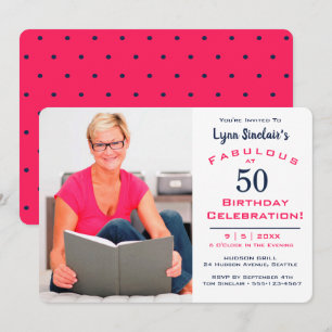 Fabuleux À 50 Anniversaire Célébration Invitation