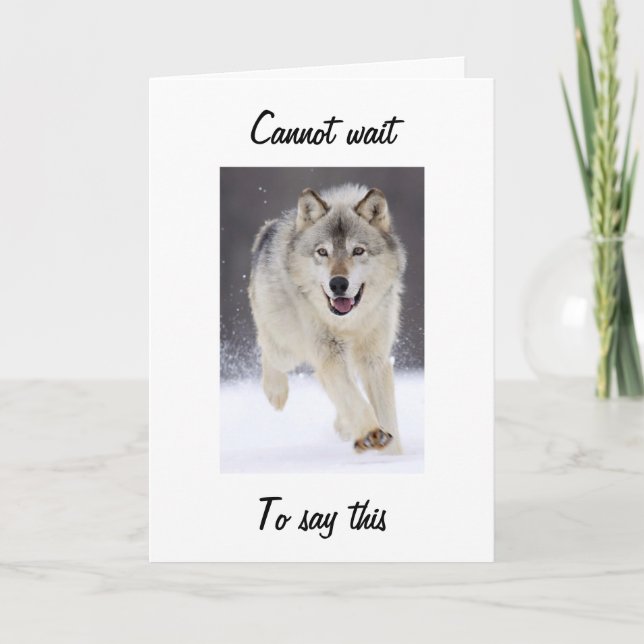 FABULEUX À LA CARTE DE REMERCIEMENT WOLF "40" (Devant)