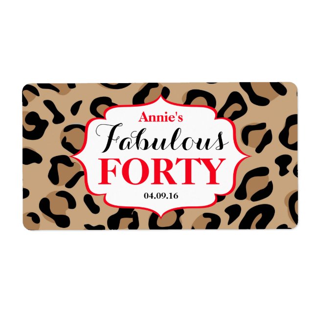 Fabuleux Quarante Anniversaire Rouge Leopard Boute (Devant)
