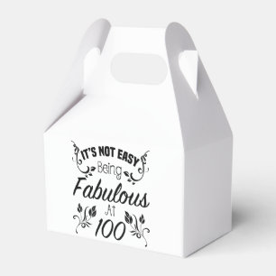 Fabulous 100th Birthday Favor Box