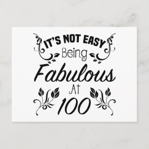 Fabulous 100th Birthday Postcard