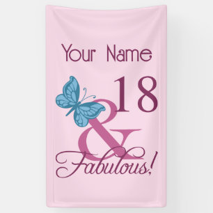 Fabulous 18th Birthday Banner