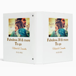 Fabulous 30 years anniversary add name photo date binder