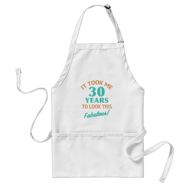 Fabulous 30th Birthday Standard Apron (Front)