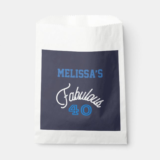 Fabulous 40 Birthday Favour Bag (Front)