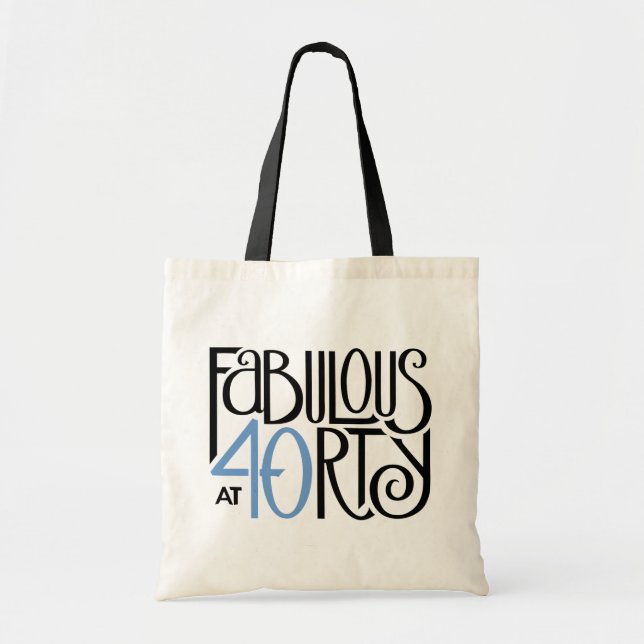 Fabulous 40 black blue Bag (Front)
