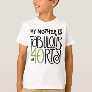 Fabulous 40 T-shirt vert personnalisable pour enfa