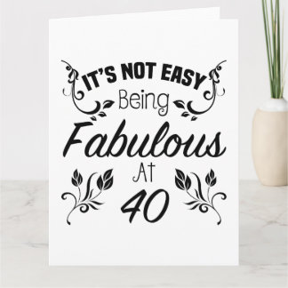 Fabulous 40th Birthday Card