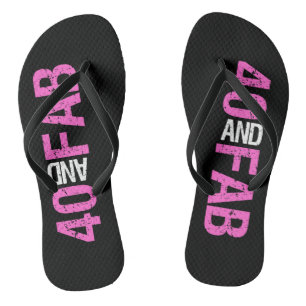 Fabulous 40th Birthday Flip Flops