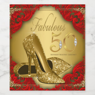Fabulous 50 Birthday Wine Labels