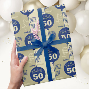 Fabulous 50 Birthday Wrapping Paper