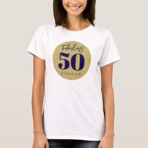 Fabulous 50 Gold Birthday  T-Shirt