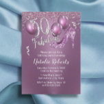 Fabulous 50 Modern Purple Girl 50th Birthday Invitation<br><div class="desc">Fabulous 50 Modern Purple & Silver 50th Birthday Invitations.</div>