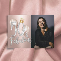 Fabulous 50 Modern Rose Gold Queen 50th Birthday