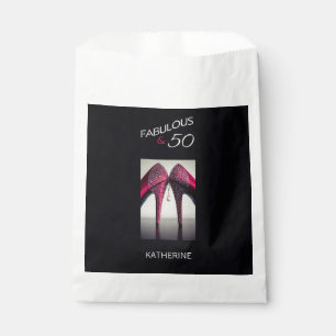 Fabulous 50 Stylish High Heels 50th Birthday Party Favour Bag