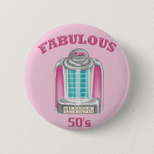 Fabulous 50's 2 inch round button