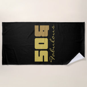 Fabulous 50th Birthday Beach Towel
