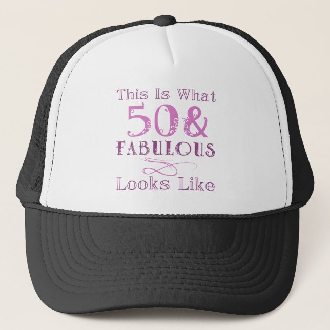 Fabulous 50th Birthday For Her Trucker Hat (Front)