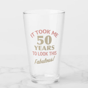 Fabulous 50th Birthday Glass