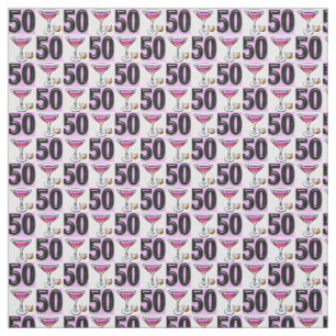 FABULOUS 50TH BIRTHDAY PARTY FABRIC