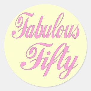 Fabulous 50th Birthday Sticker