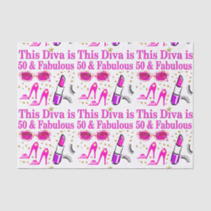 FABULOUS 50TH DIVA TISSUE PAPER