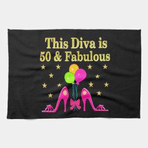 FABULOUS 50TH SHOE LOVER DESIGN KITCHEN TOWEL