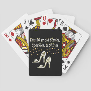 FABULOUS 50TH SILVER SHOE QUEEN PLAYING CARDS