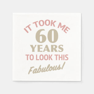 Fabulous 60th Birthday Napkin