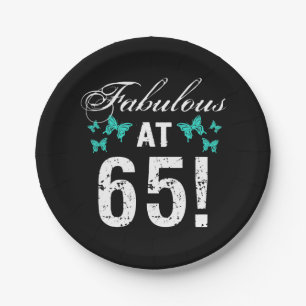 Fabulous 65th Birthday For Her Paper Plate