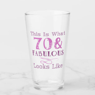 Fabulous 70th Birthday For Her Glass