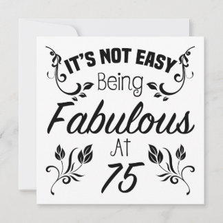 Fabulous 75th Birthday Card