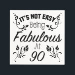 Fabulous 90th Birthday Napkin<br><div class="desc">A funny birthday gift idea for women that says 'It's not easy being fabulous at 90.'</div>