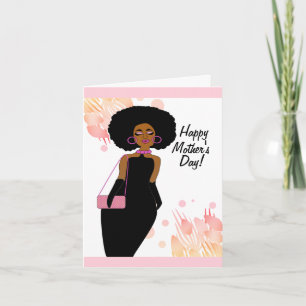 Fabulous African American Mother Mother's Day  Car Card