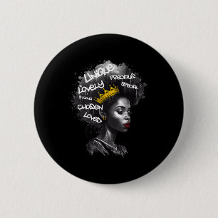 Fabulous Afro Black Woman With Empowering Words An 2 Inch Round Button
