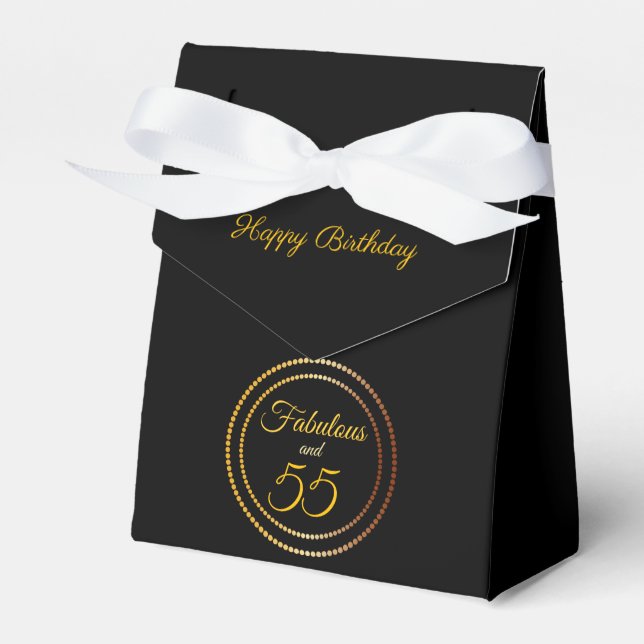 Fabulous and 55 | Favour Box (Front Side)