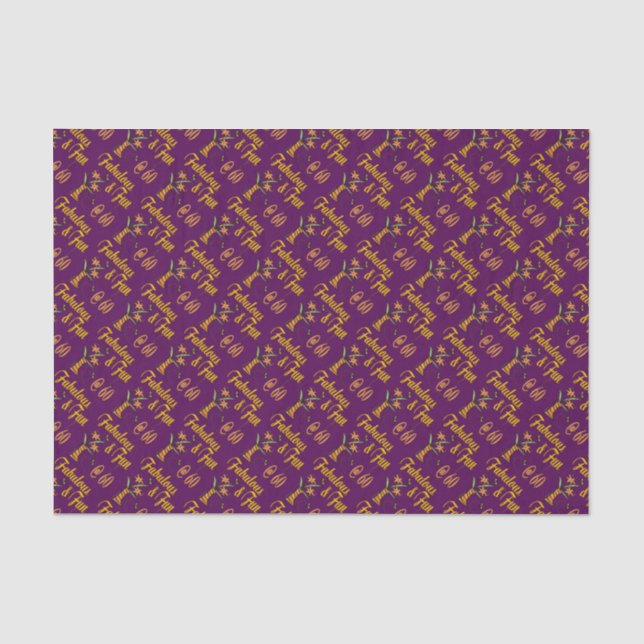Fabulous and Fun 60th Tissue Paper (Front)