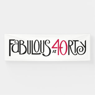 Fabulous at 40 red banner