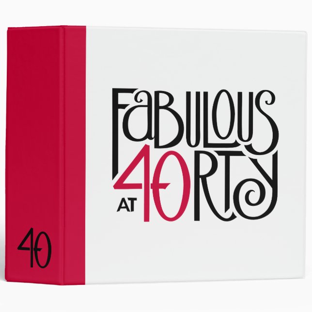 Fabulous at 40 red binder (Front/Spine)