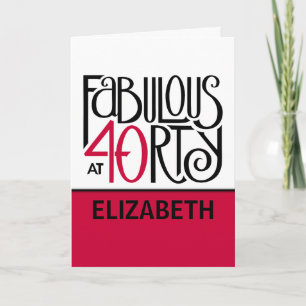 Fabulous at 40 red card