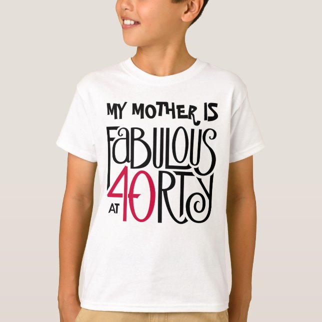 Fabulous at 40 red T-Shirt (Front)