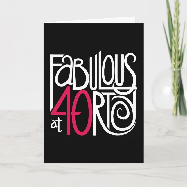 Fabulous at 40rty Dark Card (Front)