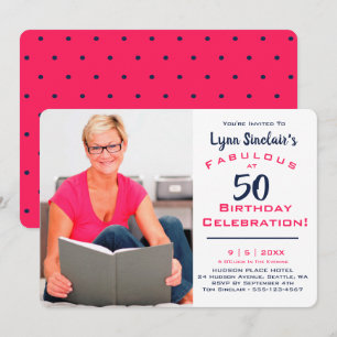 Fabulous At 50 Birthday Celebration Invitation