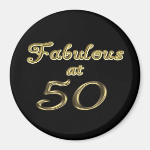 Fabulous at 50 Round Magnet