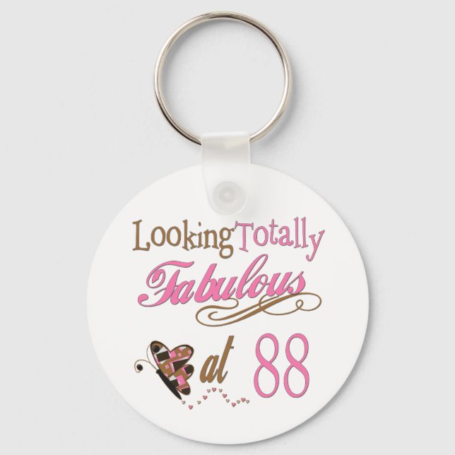 Fabulous at 88 keychain (Front)