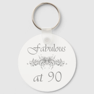 Fabulous At 90 Years Old Keychain