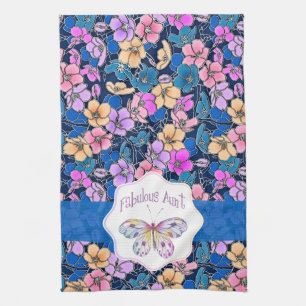 Fabulous Aunt Butterfly Gift Kitchen Towel