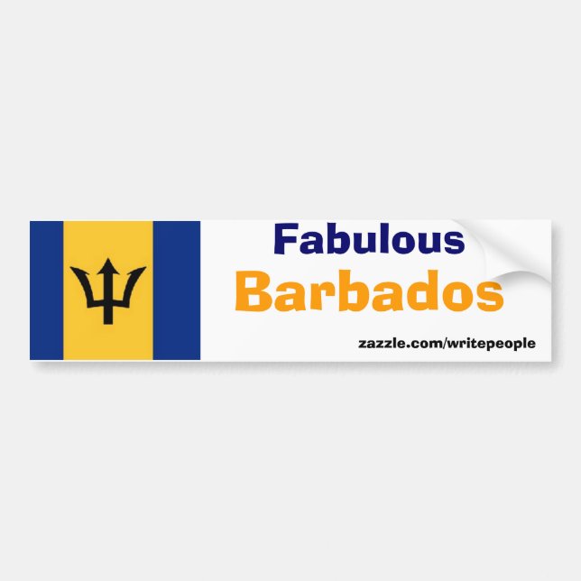 fabulous barbados bumper sticker (Front)