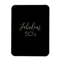 "Fabulous" Beautiful Black Flexible Photo Magnet