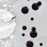 Fabulous birthday black purple glitter modern chic